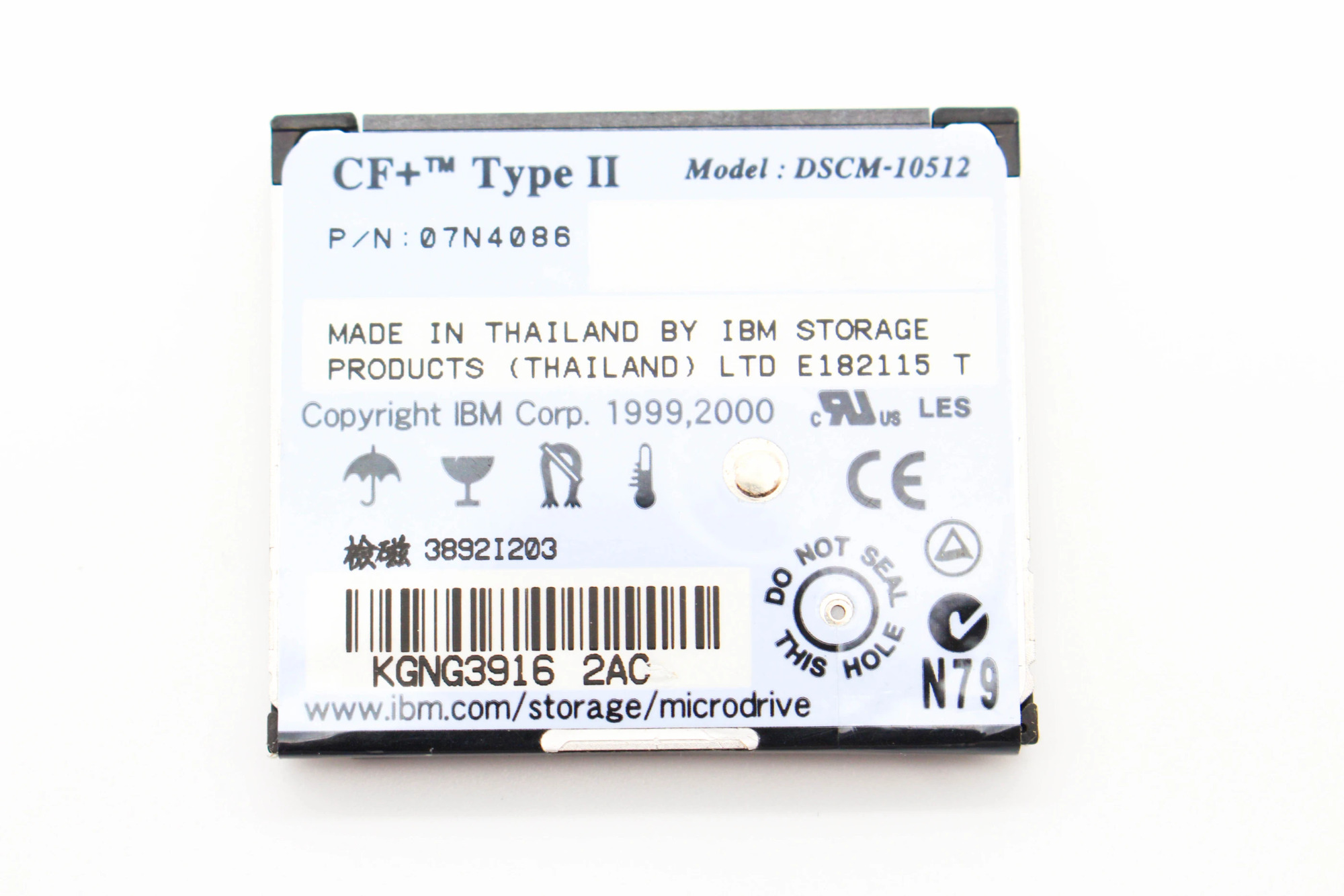 IBM 512MB Microdrive Compact Flash Type II, Like_new condition, ref 8XFGH, photo 2 | SDS